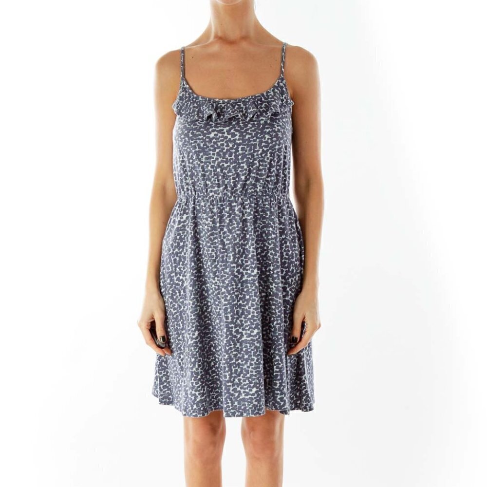 LOFT Multicolor Spaghetti Strap Print Day Dress